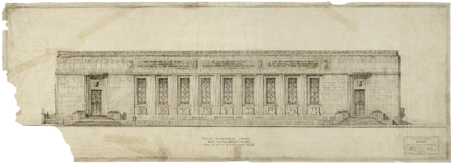 Folger architectural drawing
