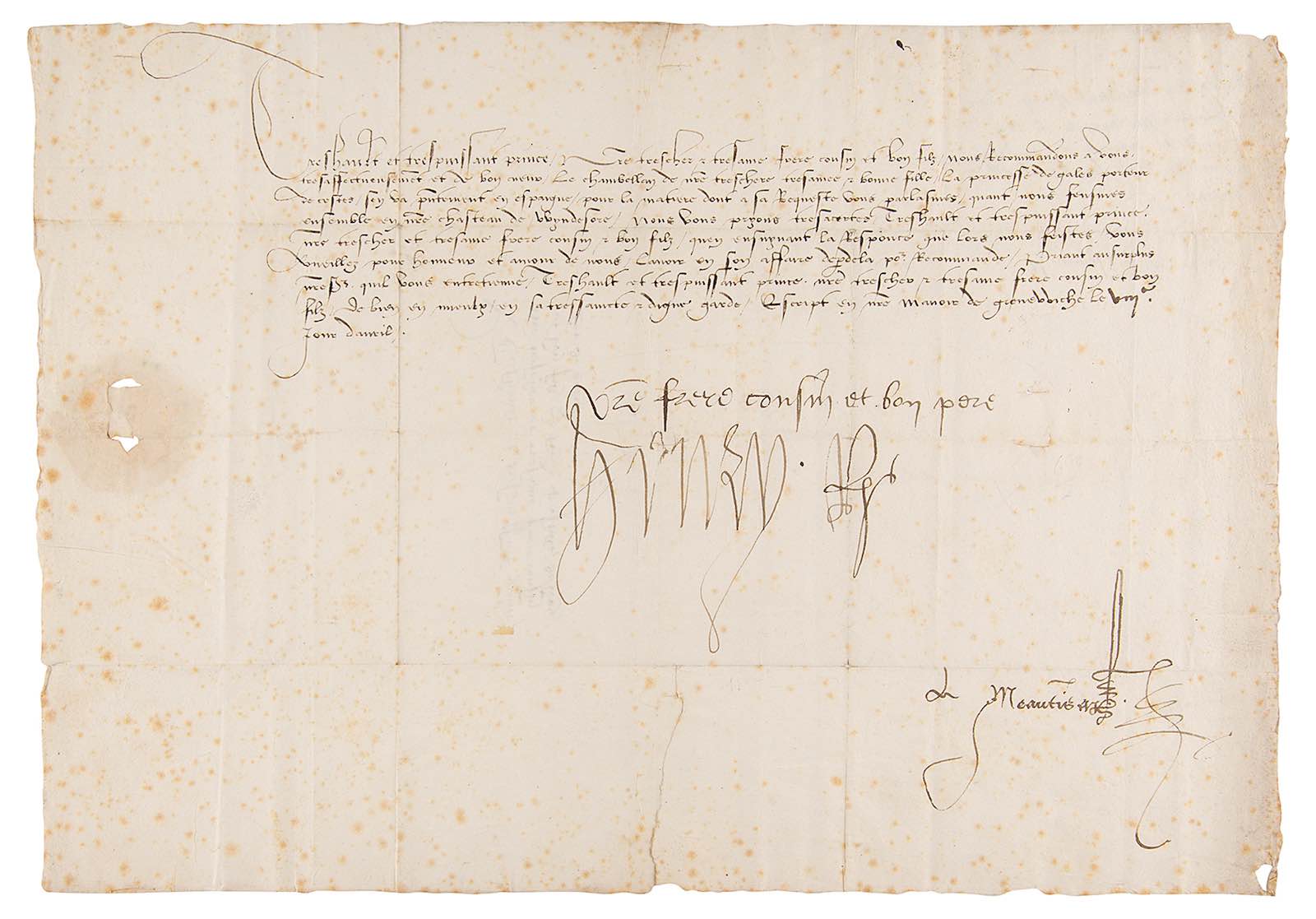 Henry VII letter