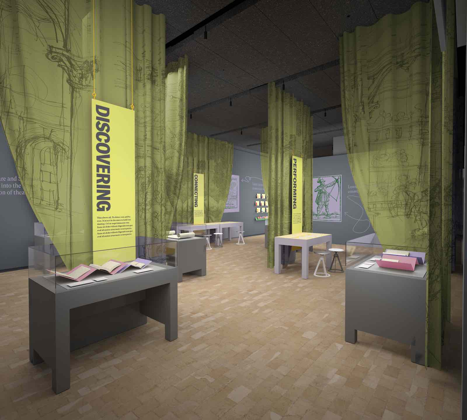 The new Rose Rare Book and Exhibition Hall at the Folger rendering