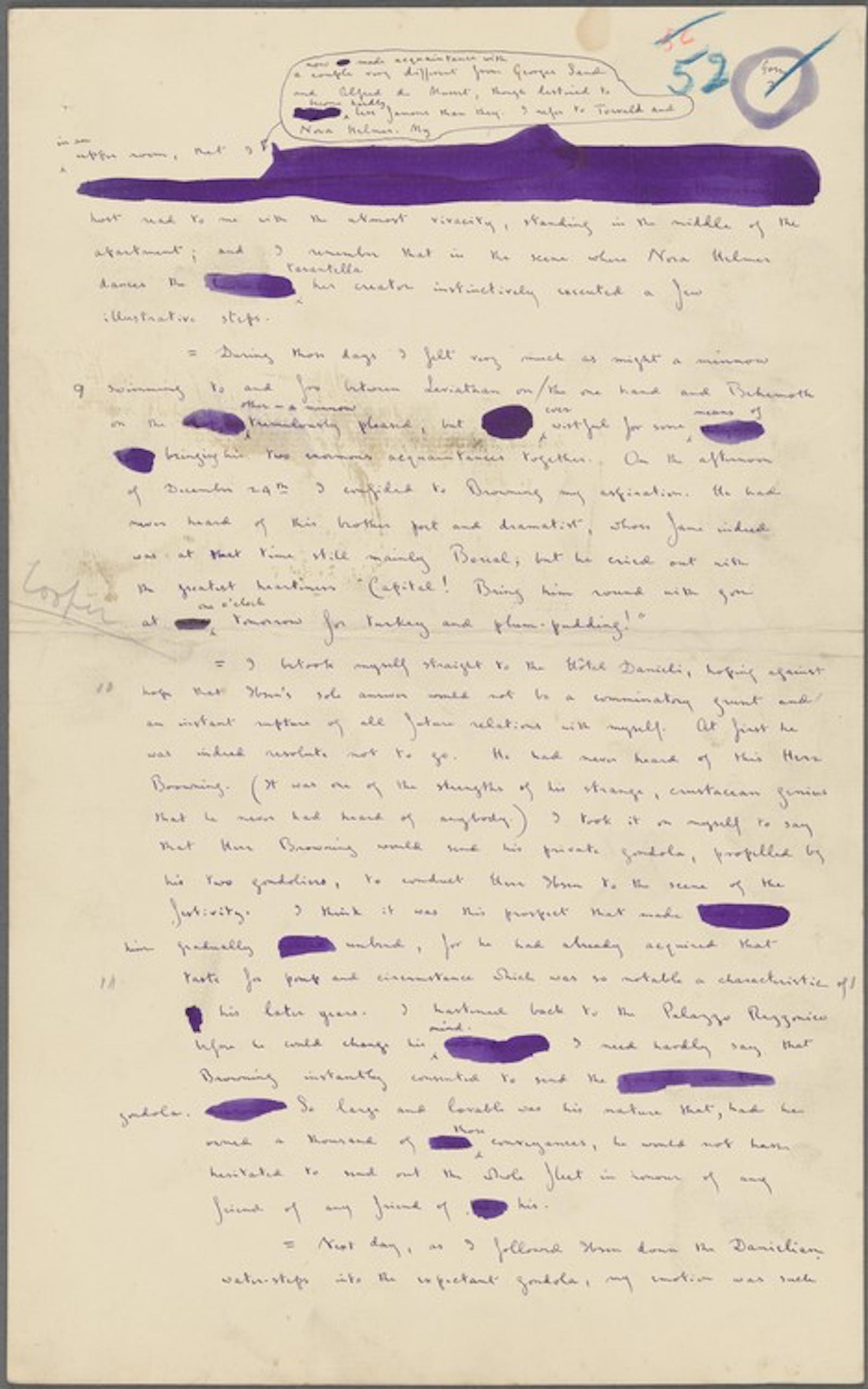 Draft of &quot;A recollection by Edm*nd G*sse&quot; from A Christmas Garland