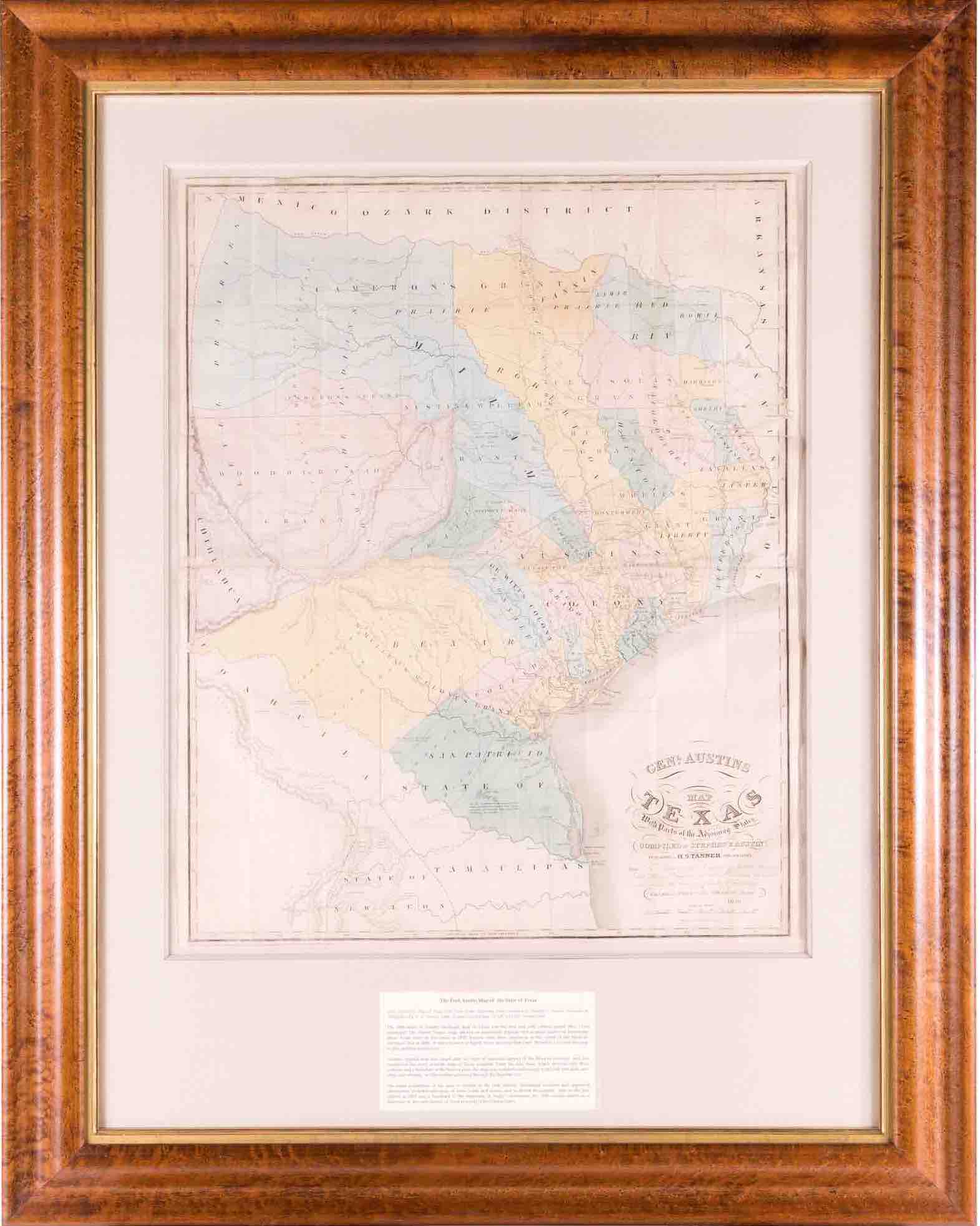Stephen F. Austin. Genl. Austins Map of Texas with Parts of the Adjoining States.