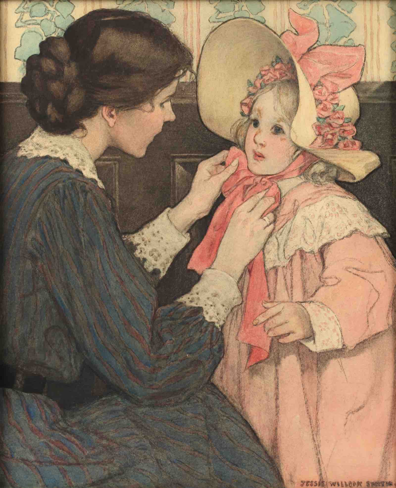 Jessie Willcox Smith. The Pink Bonnet