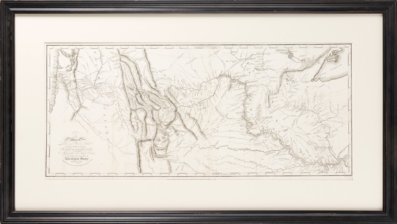 A Louisiana Purchase, Lewis and Clark 'Voyage of Discovery' expedition map