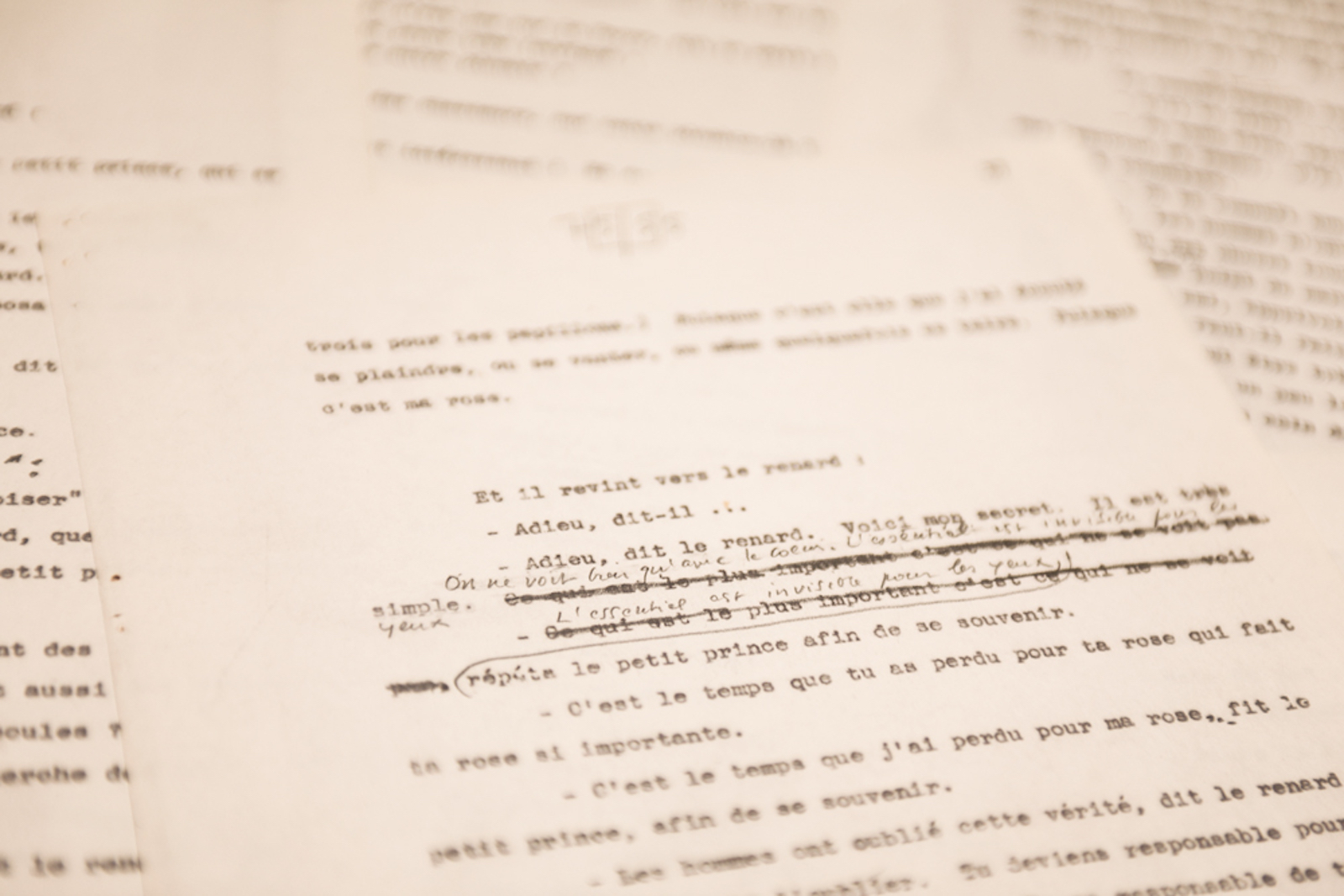 From Le Petit Prince typescript