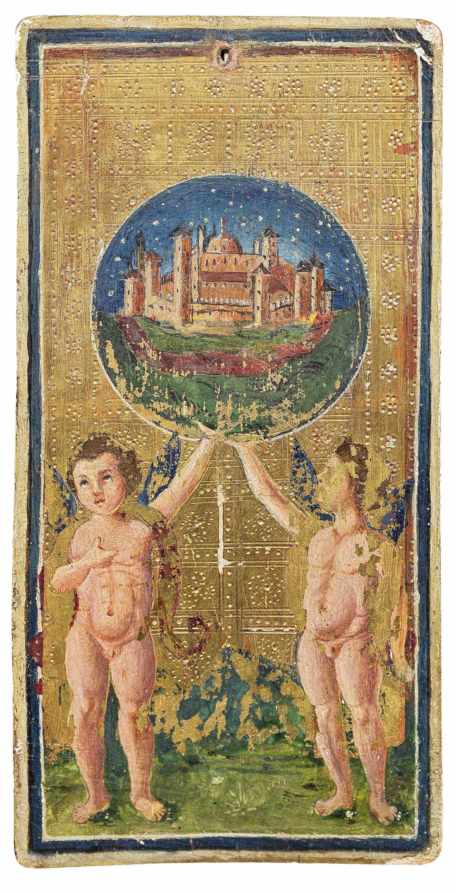 An illuminated tarot card, fifteenth century