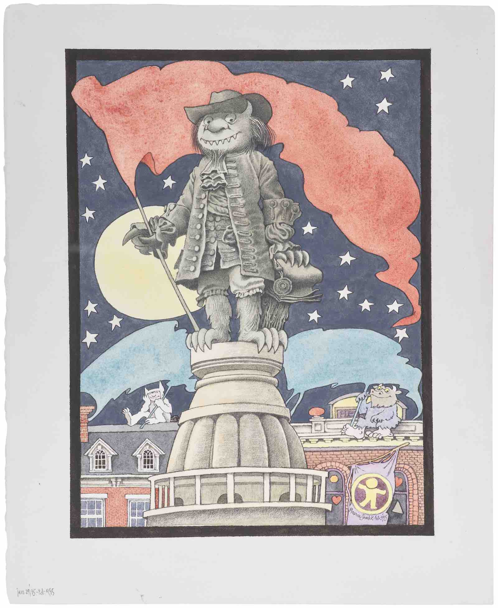 'Sendak in Philadelphia', pencil and watercolor. Estimate: $60,000-$80,000.