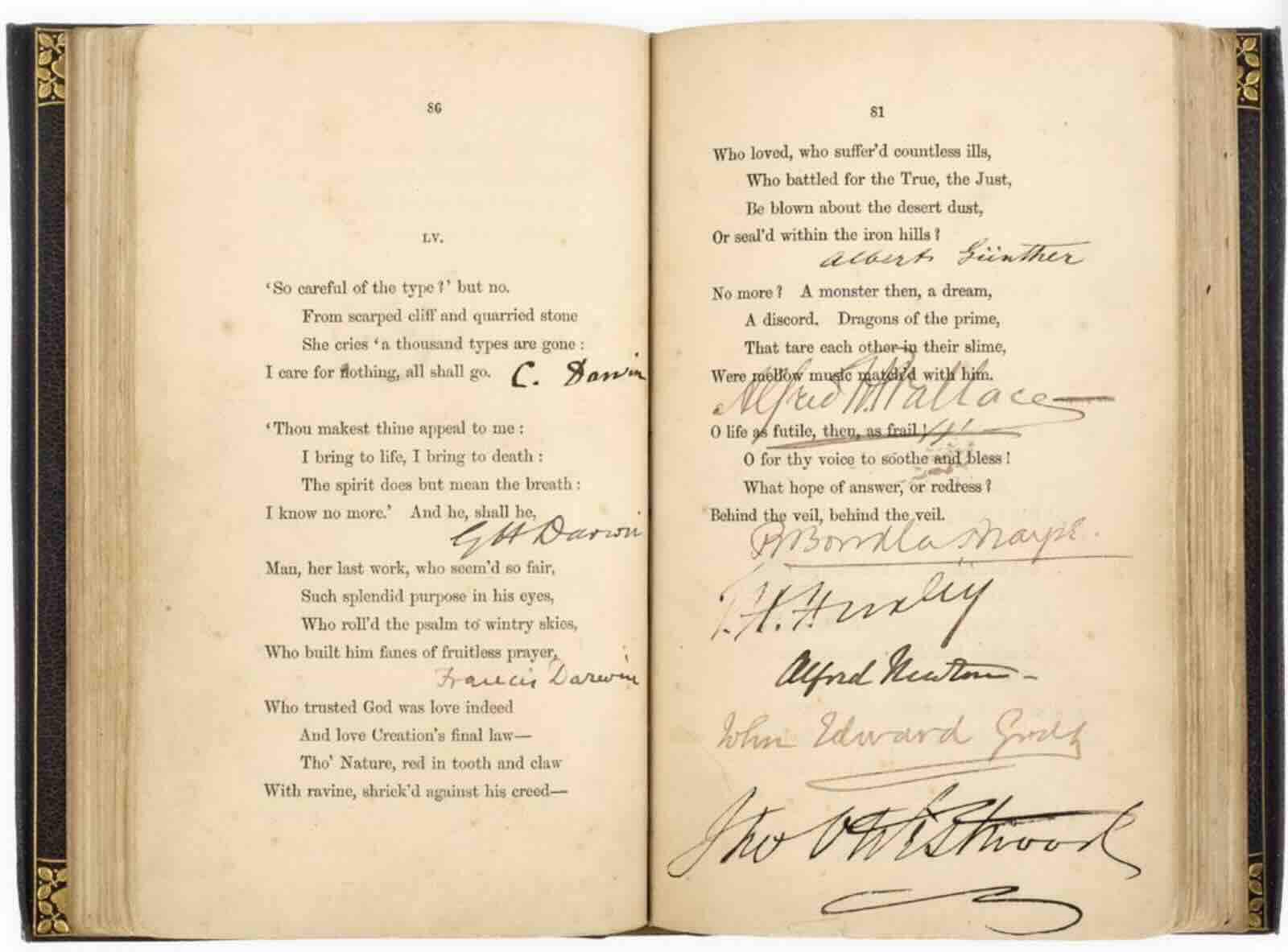 Album Amicorum/In Memoriam by Alfred Tennyson (London, Edward Moxon, 1860)