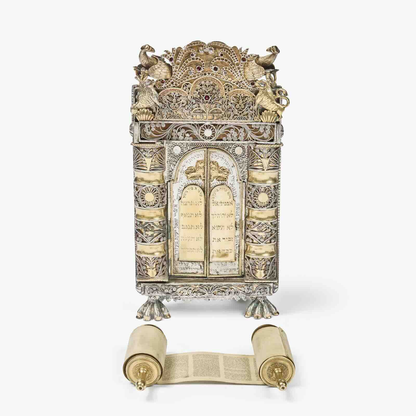 The Ehrenthal Family miniature Torah scroll and Torah ark, Galician, early 19th century