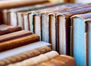Stock photo of old books
