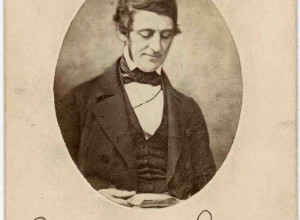 The newly acquired unrecorded photograph of Ralph Waldo Emerson