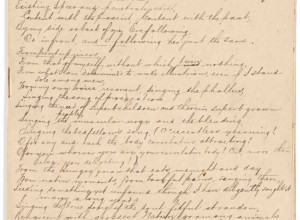 Walt Whitman's draft of poems from 'Leaves of Grass'