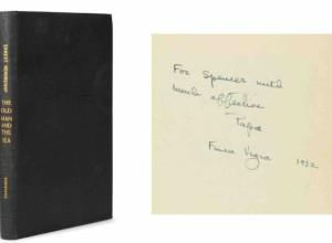 Ernest Hemingway's The Old Man and the Sea with inscription to Spencer Tracy