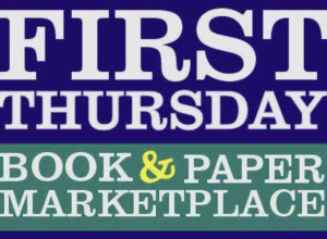 Marvin Getman's 'First Thursday Book and Paper Marketplace' logo