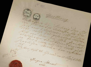 The Gregor Mendel financial receipt issued from St. Thomas’s Abbey in Brno