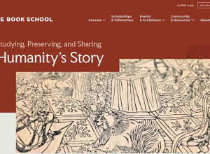 The new redesigned Rare Book School website home page