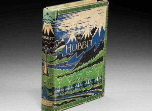 first edition, first impression of The Hobbit in an unrestored and bright dust jacket