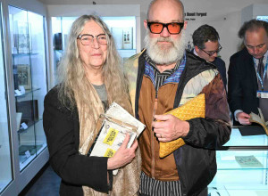 Patti Smith and Michael Stipe at the New York International Antiquarian Book Fair opening night