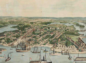 Bird's Eye View of the City of Annapolis, MD. New York, 1864