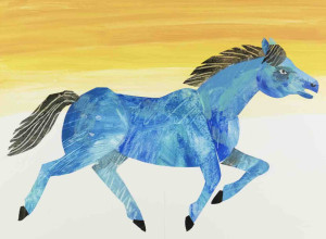 Eric Carle, illustration for The Artist Who Painted a Blue Horse