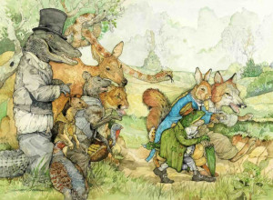 Jerry Pinkney, illustration for More Tales of Uncle Remus: Further Adventures of Brer Rabbit, His Friends, Enemies, and Others by Julius Lester (Dial Books)