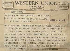 A telegram from the archive