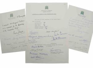 Items from the Thatcher archive