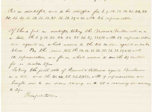 Abraham Lincoln's handwritten strategy blueprint for his 1858 Senate race against Stephen A. Douglas