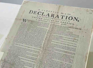 The newly uncovered 1776 printing of the US Declaration of Independence