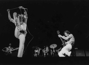 The Who with mystery drummer, original photograph, 1973
