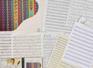 Dave Brubeck handwritten La Fiesta de la Posada and Christmas Music manuscripts with inscribed record and CD albums