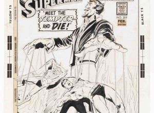Neal Adams’ original pen-and-ink art for the cover of World's Finest #209 (DC Comics, Feb 1972)
