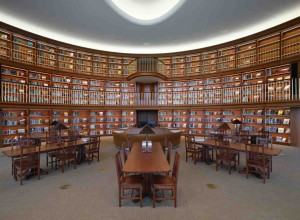 The research library at Lucas Museum of Narrative Art