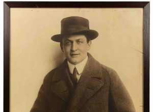 Harry Houdini, giant lobby portrait, offered by Potter & Potter, estimate: $5,000-$10,000