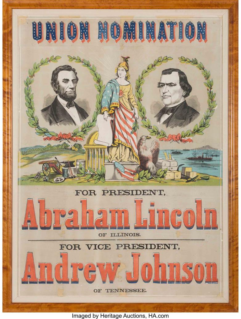 Abe Lincoln For President Topps Mini Campaign Poster 