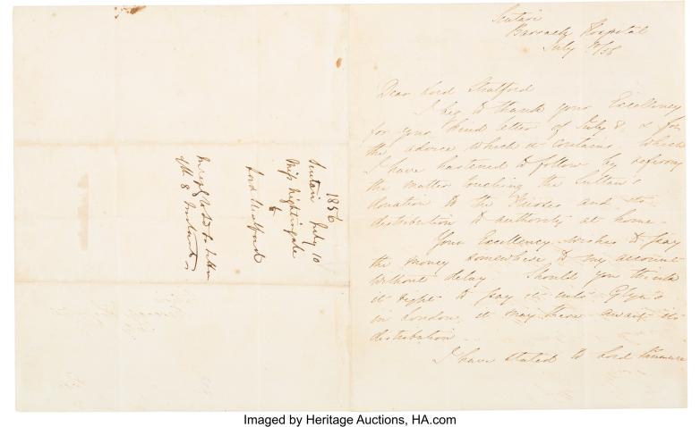 Signed Florence Nightingale Letter Among Treasures in Heritage ...