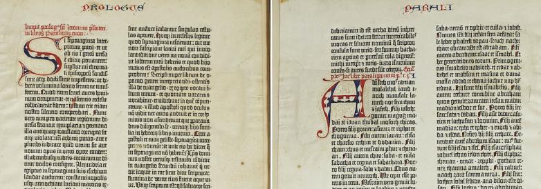 Gutenberg Bible leaf recently sold at Christie's for almost $150,000 USD :  r/Fragmentology