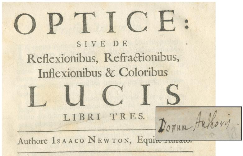 Isaac Newton Presentation Copies Offered at Bonhams in London Fine