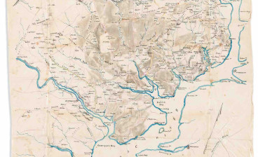 Union-drawn manuscript map of the area southwest of Alexandria, circa September 1861 