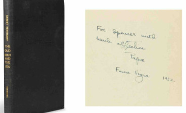 Ernest Hemingway's The Old Man and the Sea with inscription to Spencer Tracy
