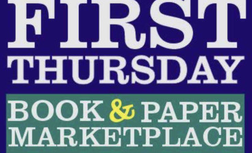 Marvin Getman's 'First Thursday Book and Paper Marketplace' logo