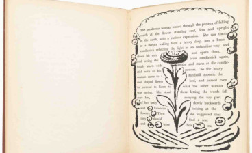 A spread from the short story Kew Gardens by Virginia Woolf