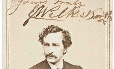 John Wilkes Booth portrait, signed and inscribed 