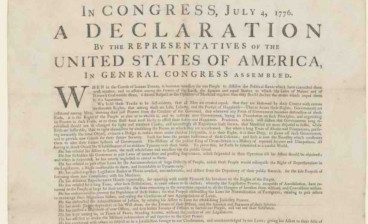 A declaration by the representatives of the United States of America: in general Congress assembled. Philadelphia: Printed by John Dunlap, 1776.