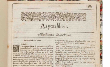 As You Like It complete play extracted from The First Folio, estimate: $30,000–$50,000