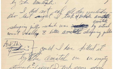 Marilyn Monroe letter about a recent pregnancy