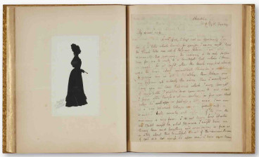 One of eight autograph letters signed by John Keats to his fiancée, Fanny Brawne
