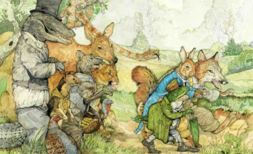 Jerry Pinkney, illustration for More Tales of Uncle Remus: Further Adventures of Brer Rabbit, His Friends, Enemies, and Others by Julius Lester (Dial Books)