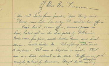 Manuscript of Steinbeck's unpublished story in response to McCarthyism, If This Be Treason