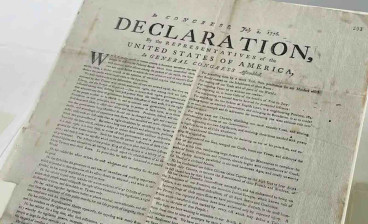 The newly uncovered 1776 printing of the US Declaration of Independence