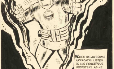 Don Heck's artwork for Iron Man's first appearance in Tales of Suspense #39